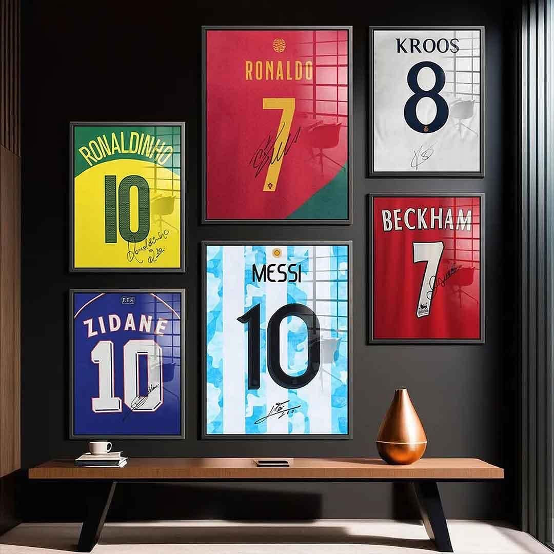 Set of 6 - Famous footballers Jersy