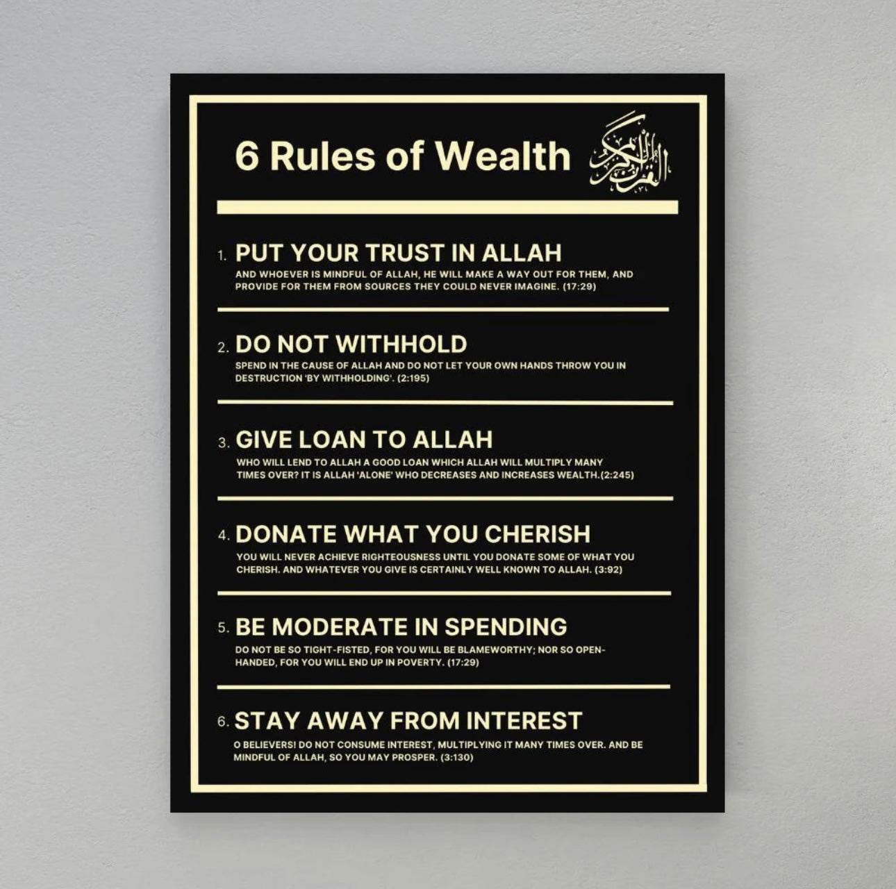 Set of 3 Life Principles Wall Frames - premiummart.pk