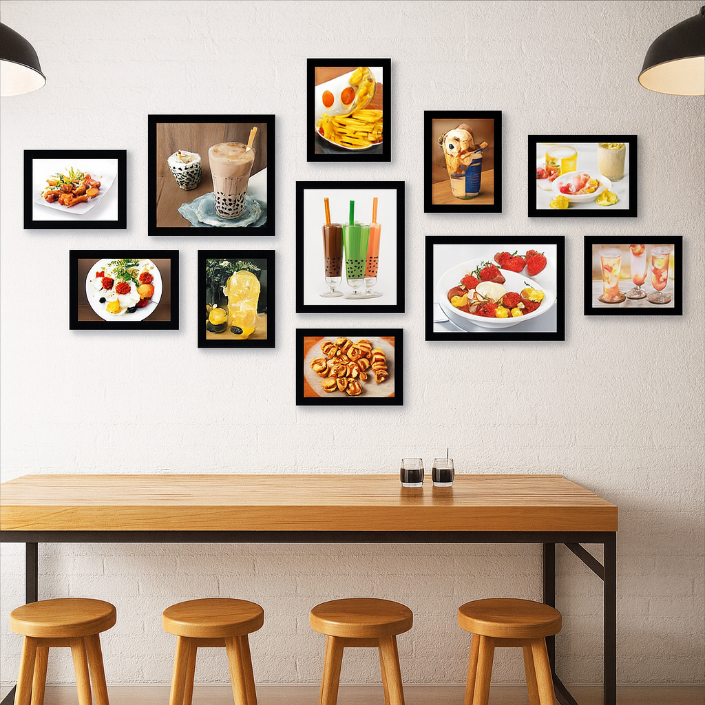 Set of 11 Frames for Restaurant