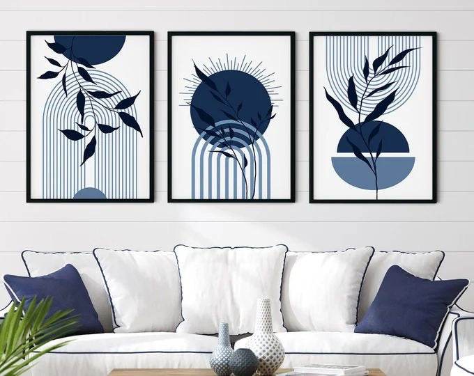 Set of 3 Blue Art - premiummart.pk