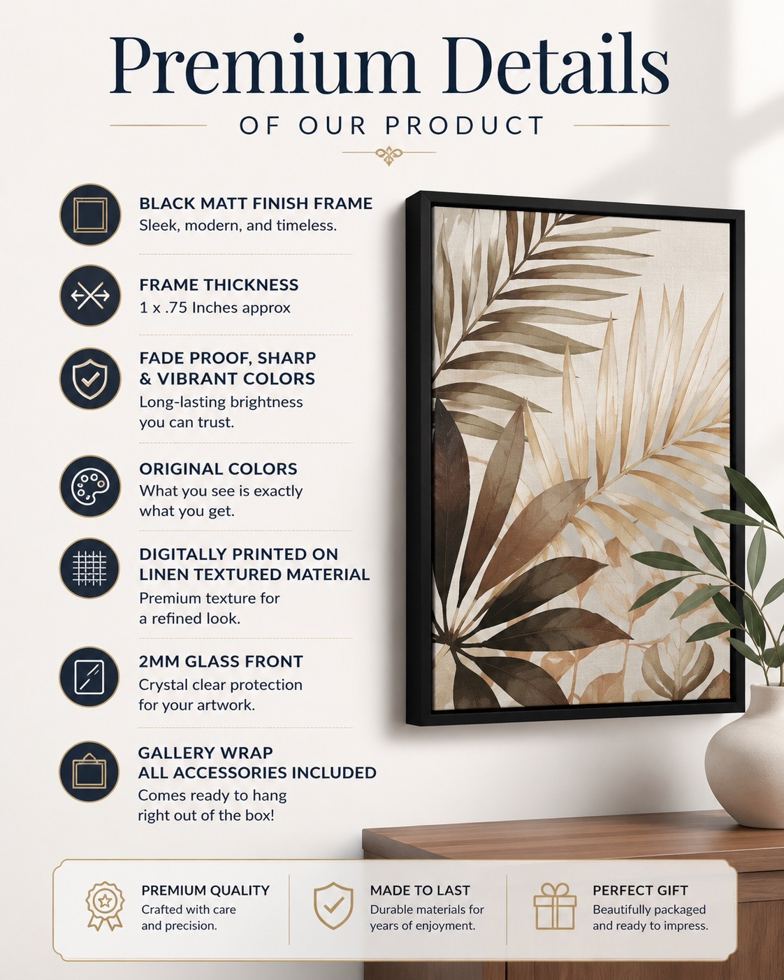 Set of 13 Principles of Prophet Muhammad (S.A.W) (Framed)