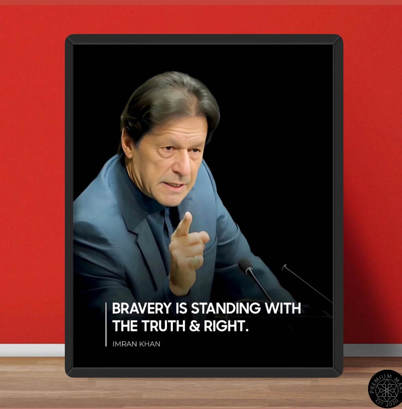 Imran Khan - Bravery quote Framed - premiummart.pk