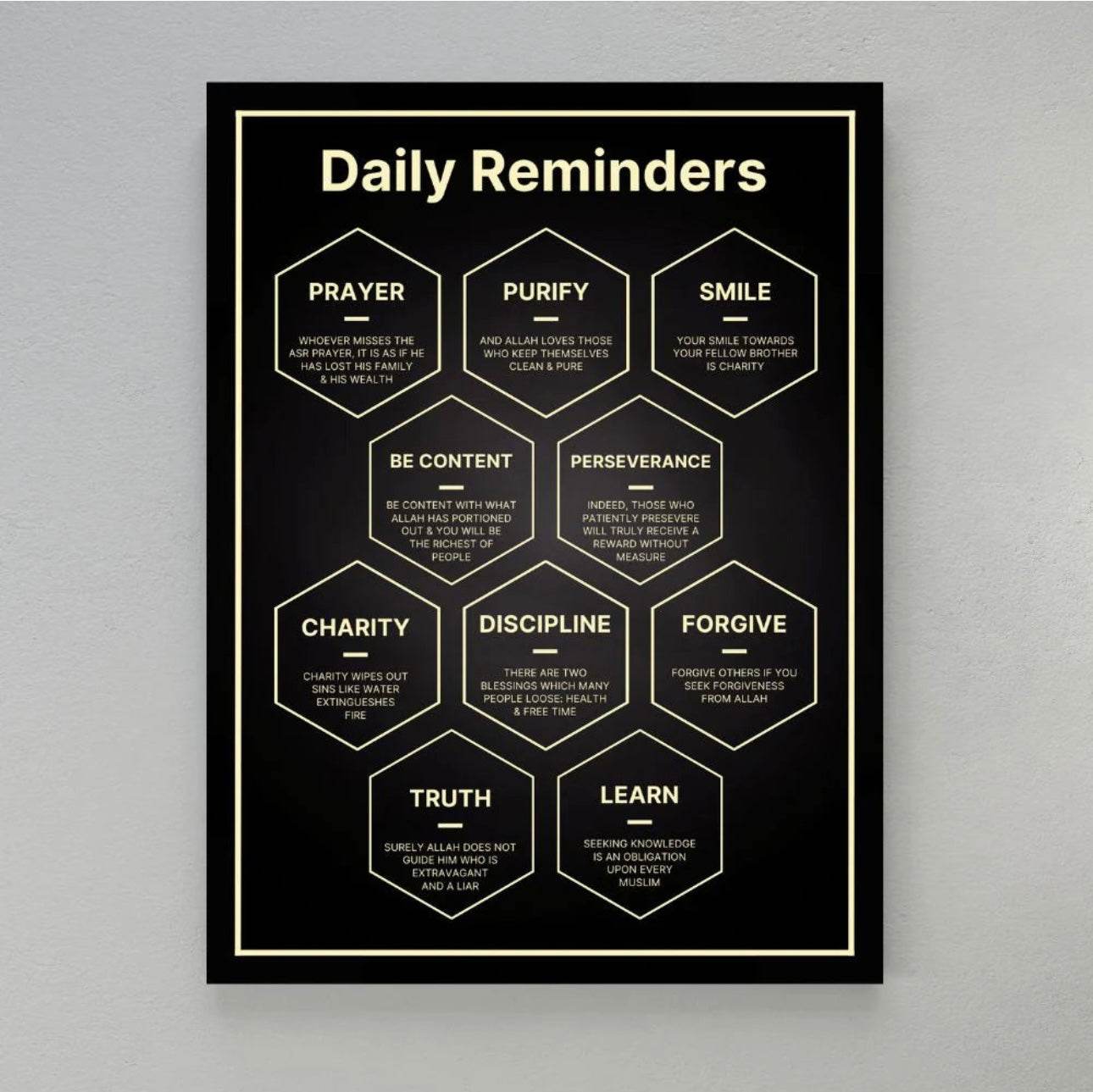 Set of 3 Life Principles Wall Frames