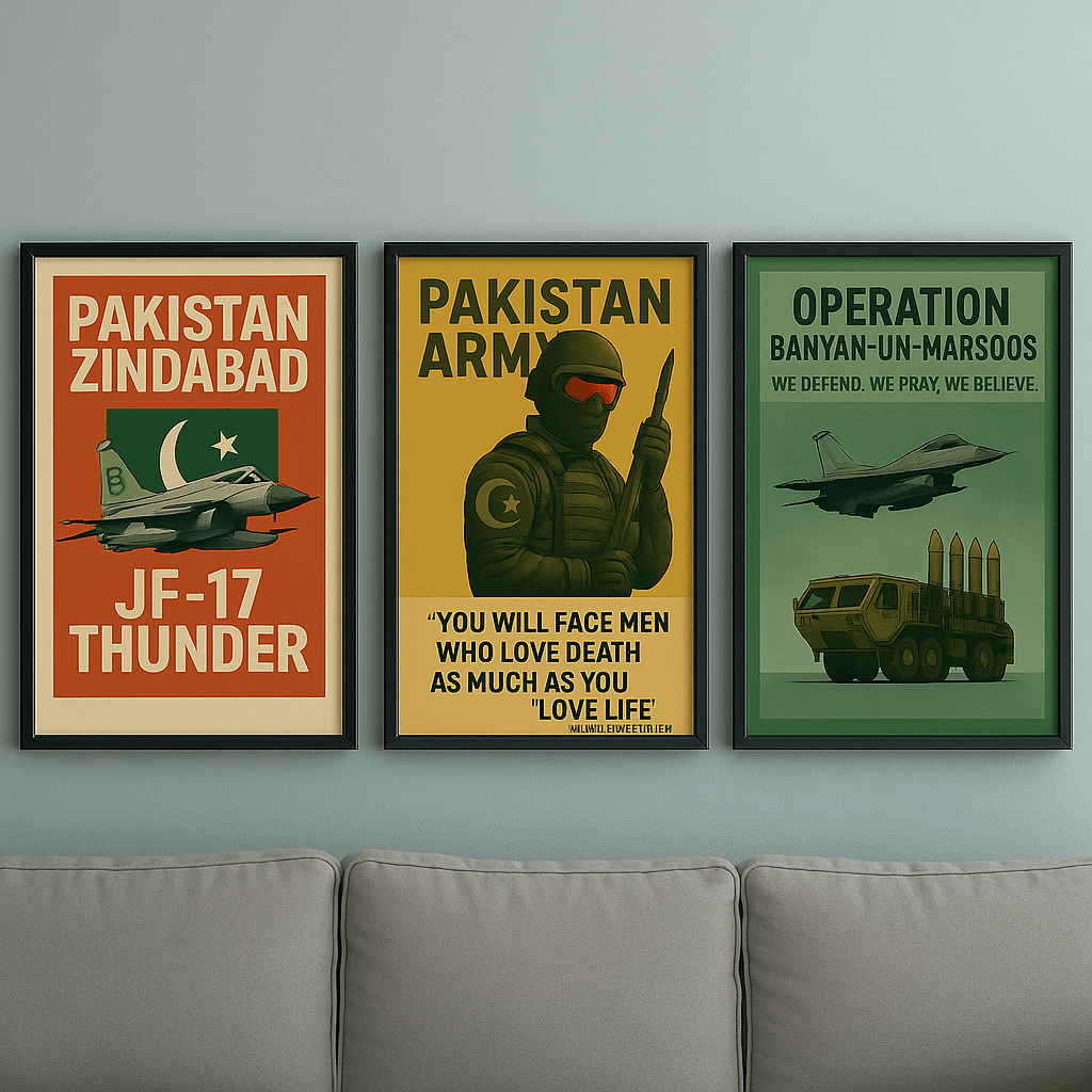 Pakistan - Set of 3 Wall Art - premiummart.pk