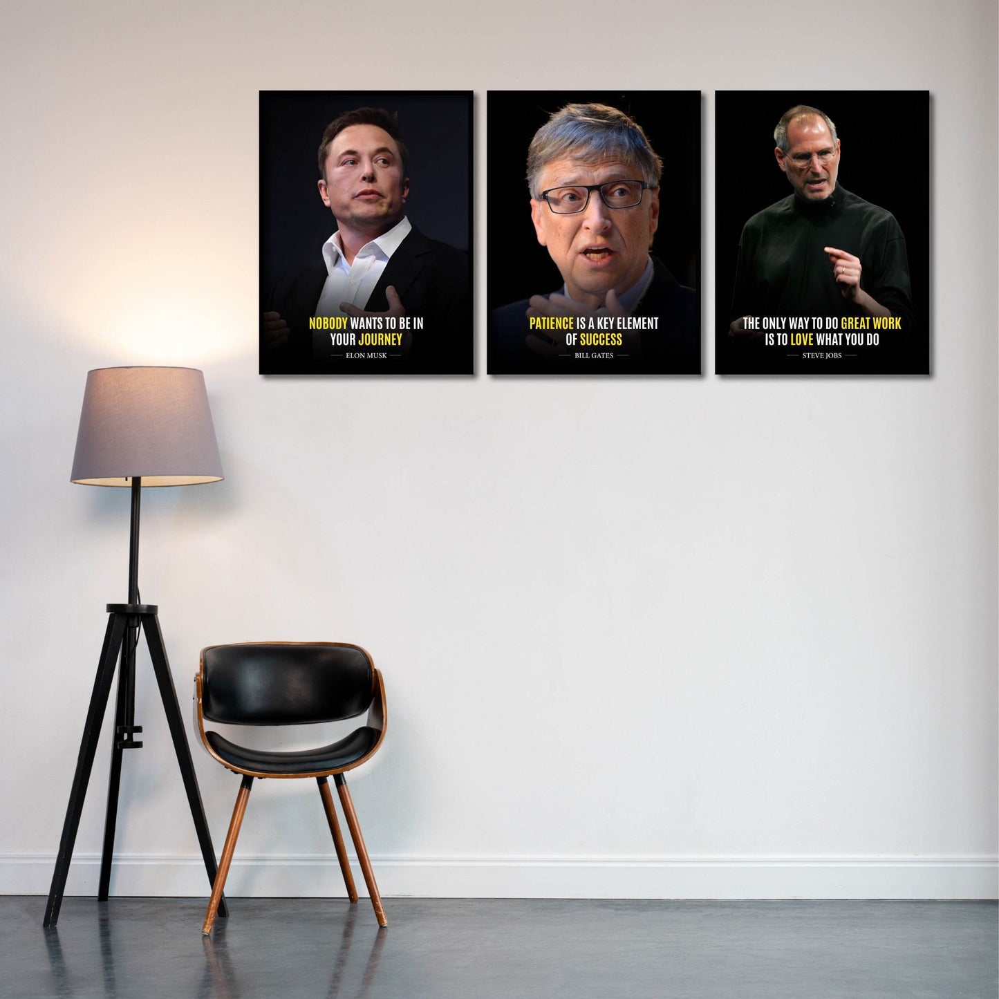 3 x Entrepreneurs Wall Art ( 13x17 Inches) Size Each - premiummart.pk