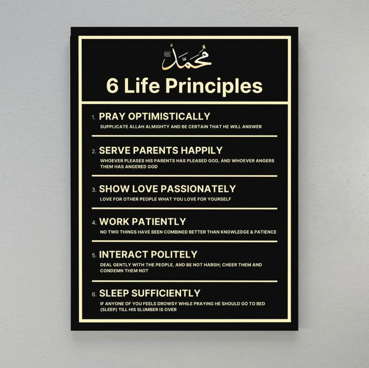 Set of 3 Life Principles Wall Frames
