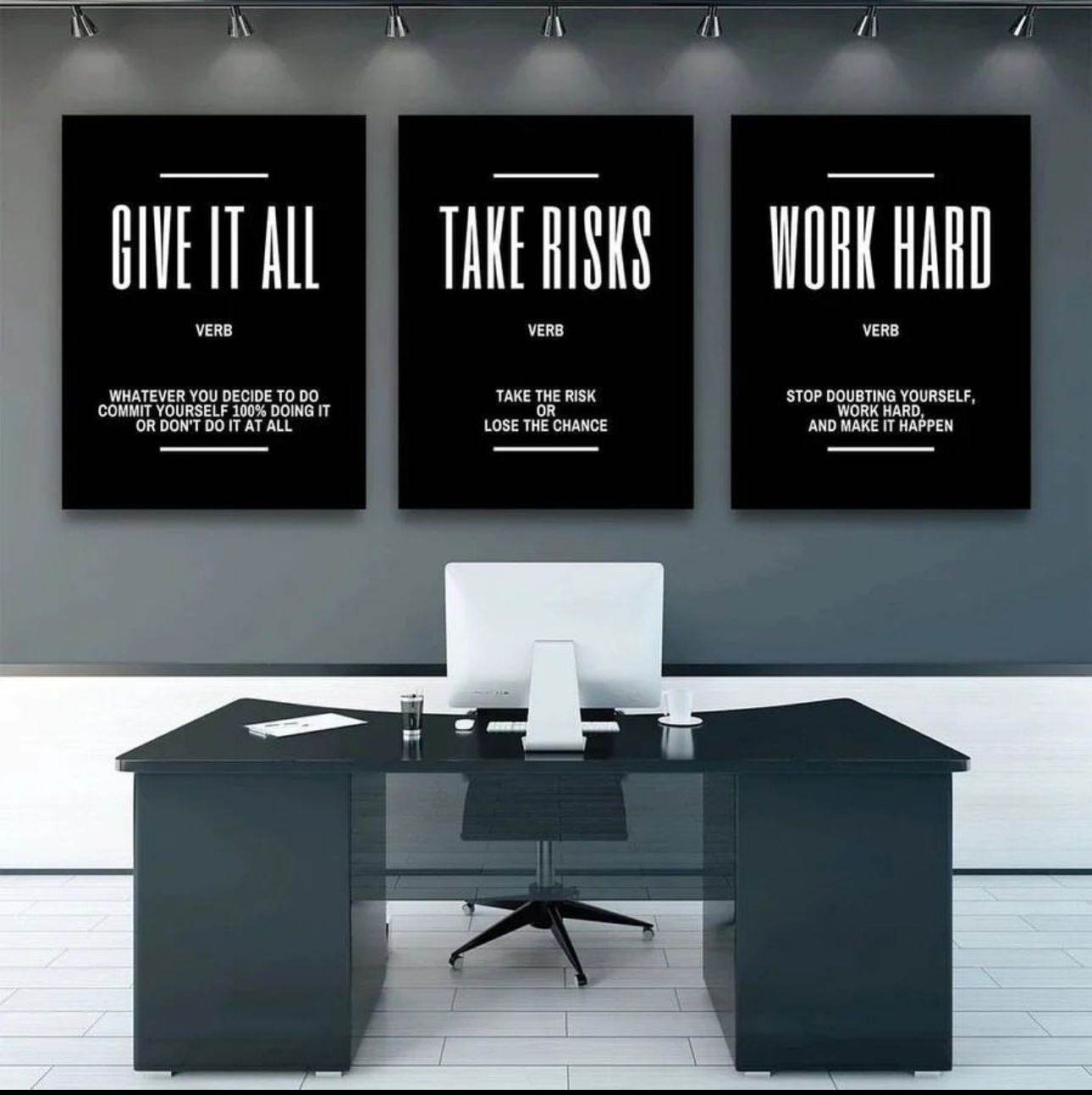 SET OF 3 MOTIVATIONAL WALL ART - premiummart.pk