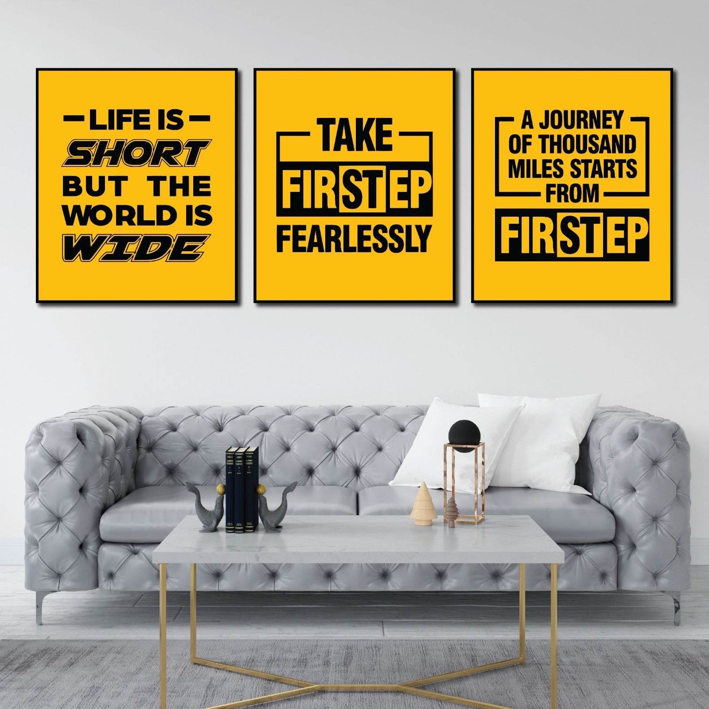 SET OF 3 INSPIRATIONAL WALL ART - premiummart.pk
