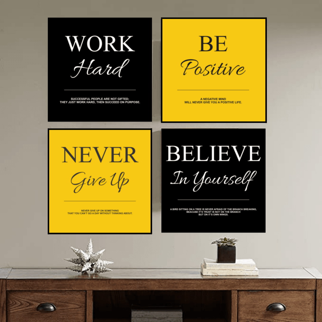 Set of 4 Motivational Quotes Bundle - premiummart.pk