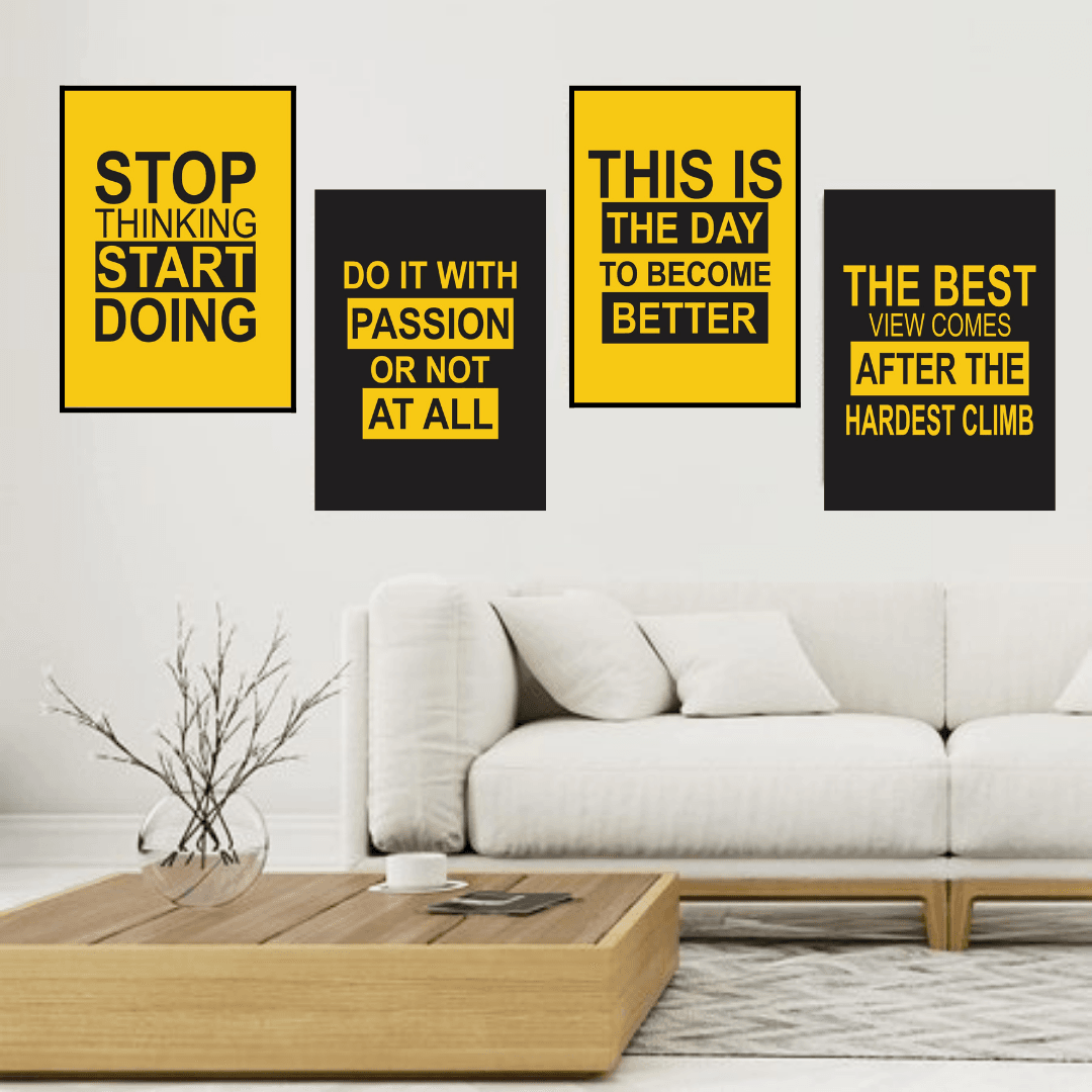Set of 4 Motivational Frames Size 12x16 - premiummart.pk