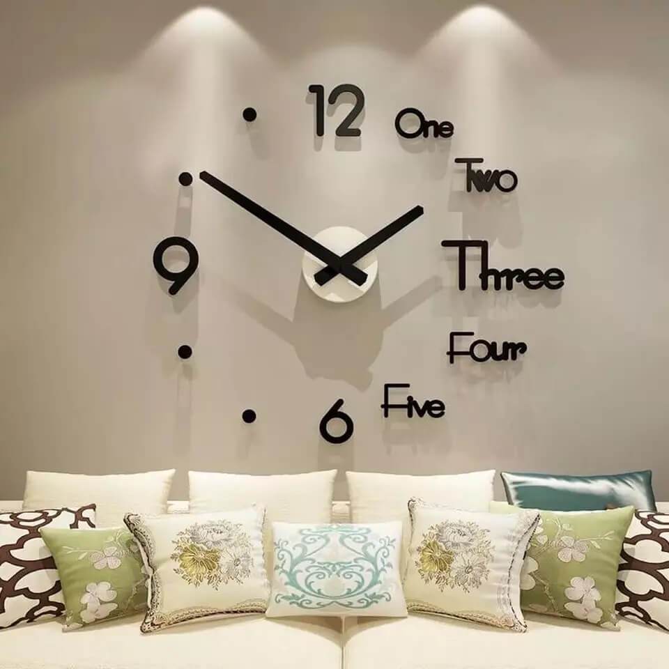 LARGE SIZE WOODEN DIY CLOCK WITH 24 INCHES NEEDLES - premiummart.pk