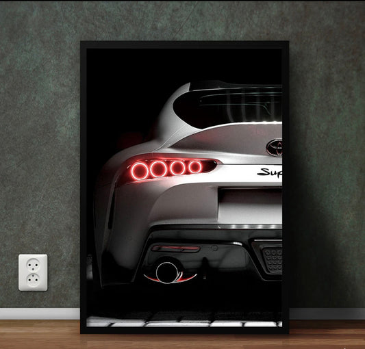 Toyota Supra Black Light - Poster