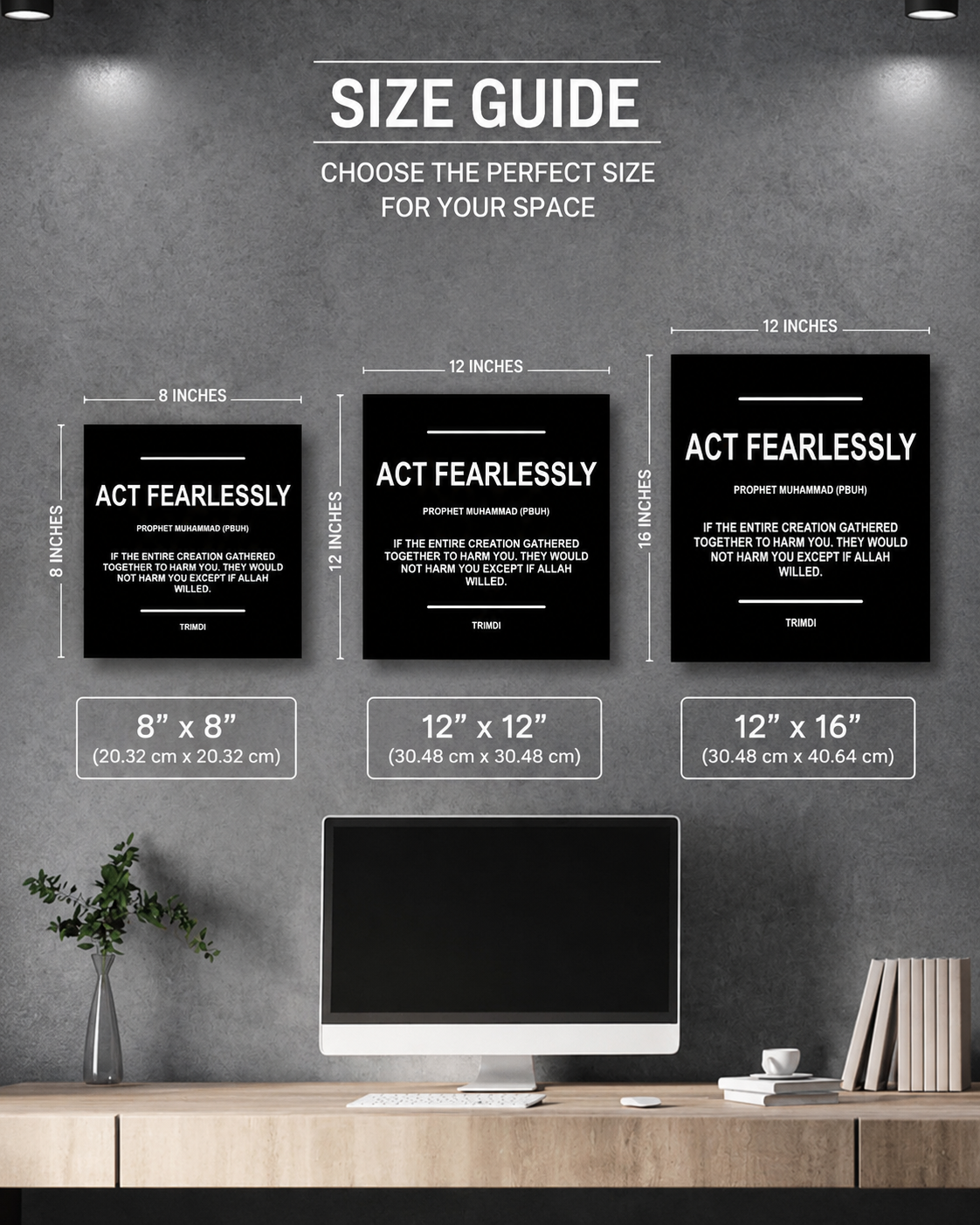 SET OF 6 PRINCIPLES OF PROPHET MUHAMMAD PBUH (FRAMED)