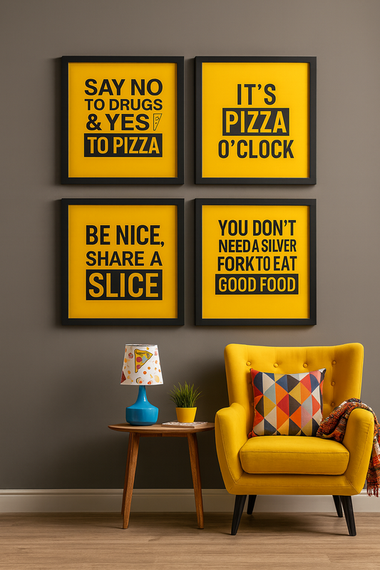 Set of 4 Fast Food Frames
