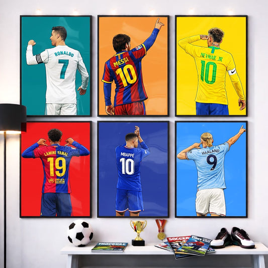 Set of 6 Famous Players - with Jersys Art