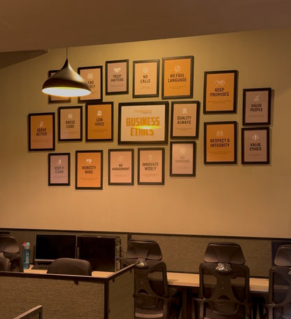 Set of 20 Buisness Ethics Wall Frames