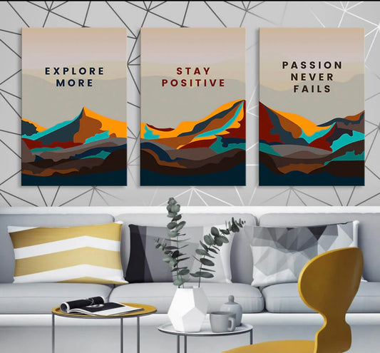 Set of 3 Inspirational Art