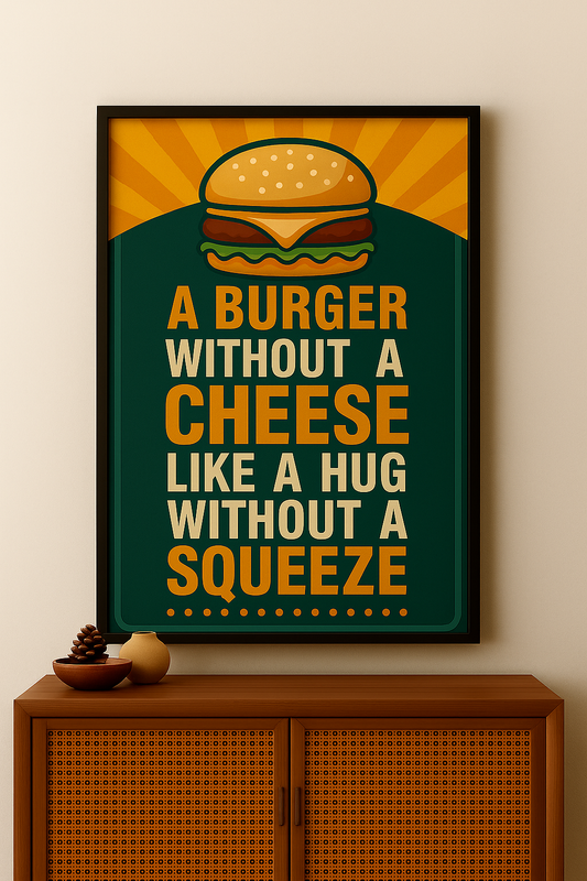 Burger with out cheese - Wall Art