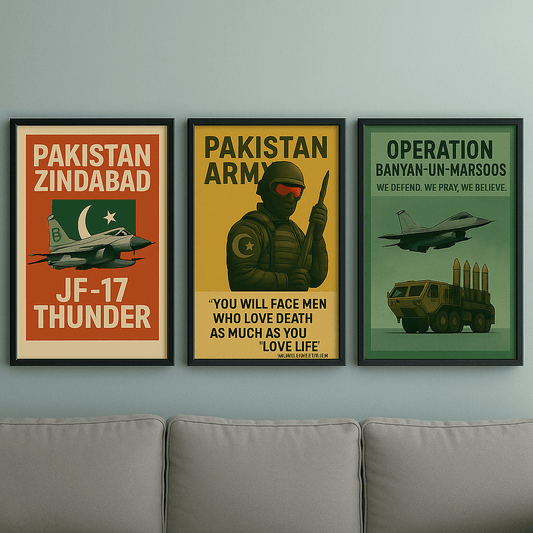 Pakistan - Set of 3 Wall Art - premiummart.pk