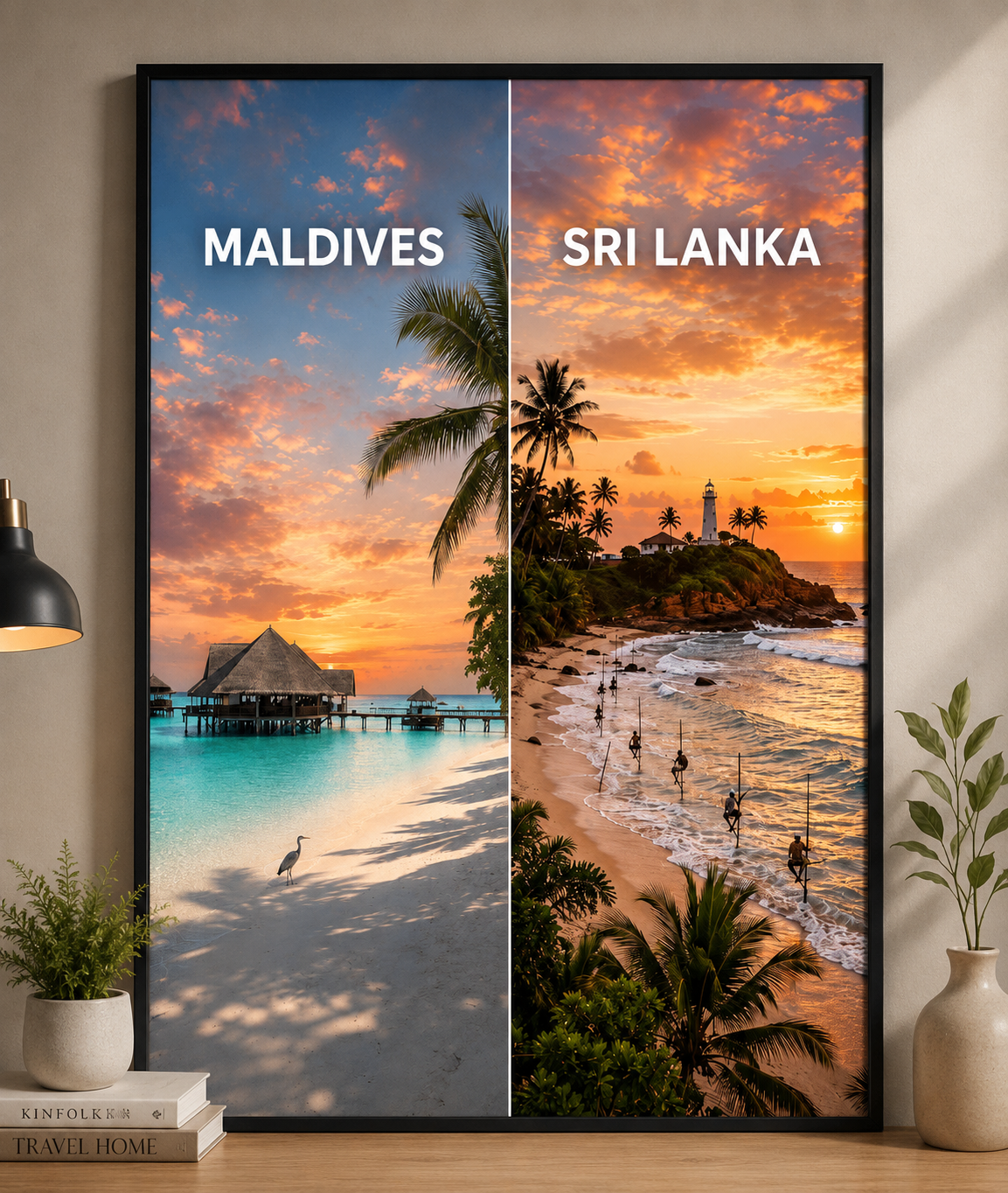 Maldives - Siri lanka Combo Art