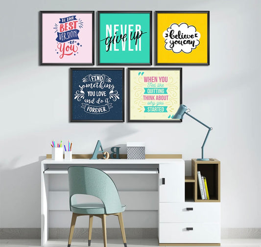 Set of 5 Motivational Art - premium
