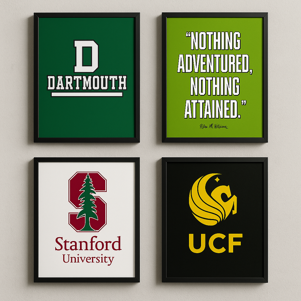 Set of 4 Universities Art