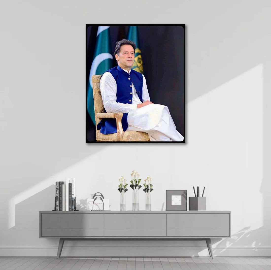 Imran khan- blue back chair – premiummart.pk