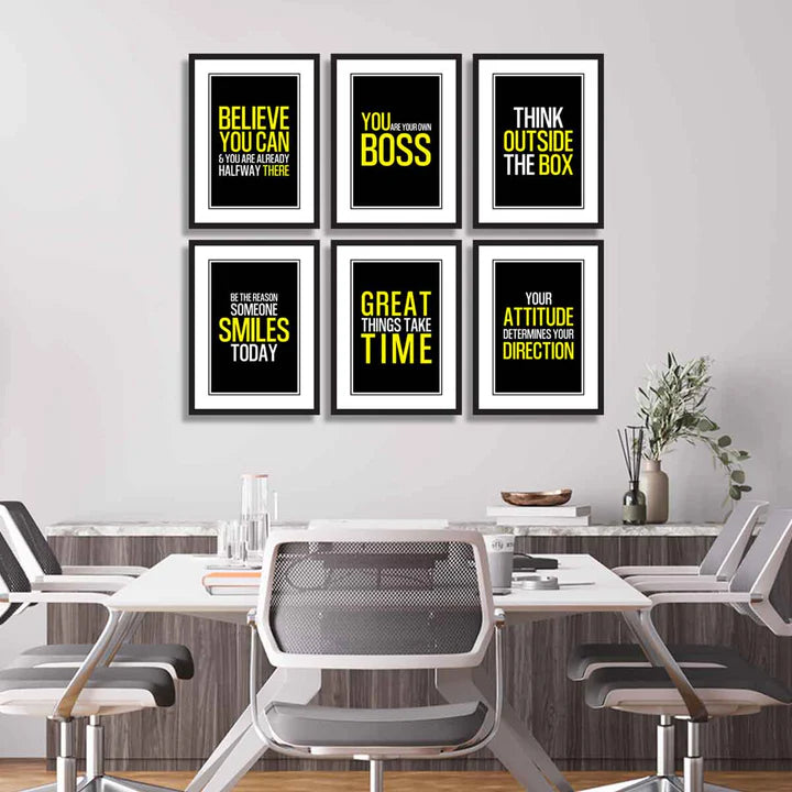 Set of 6 Motivational Art