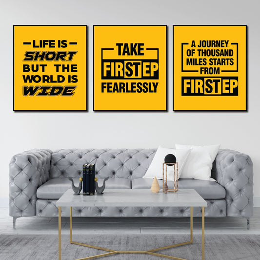 SET OF 3 INSPIRATIONAL WALL ART