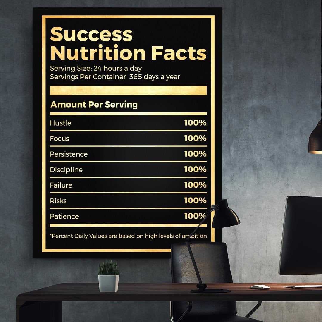 Success Nutrition Facts Art