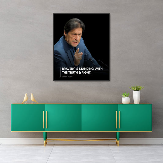 Imran Khan - Bravery quote Framed