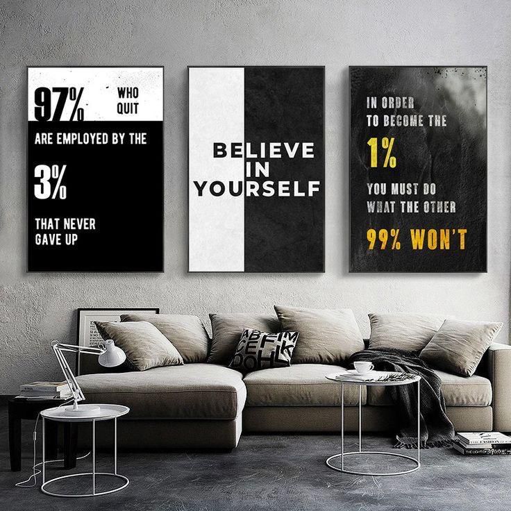 Set of 3 Motivational Art New varient