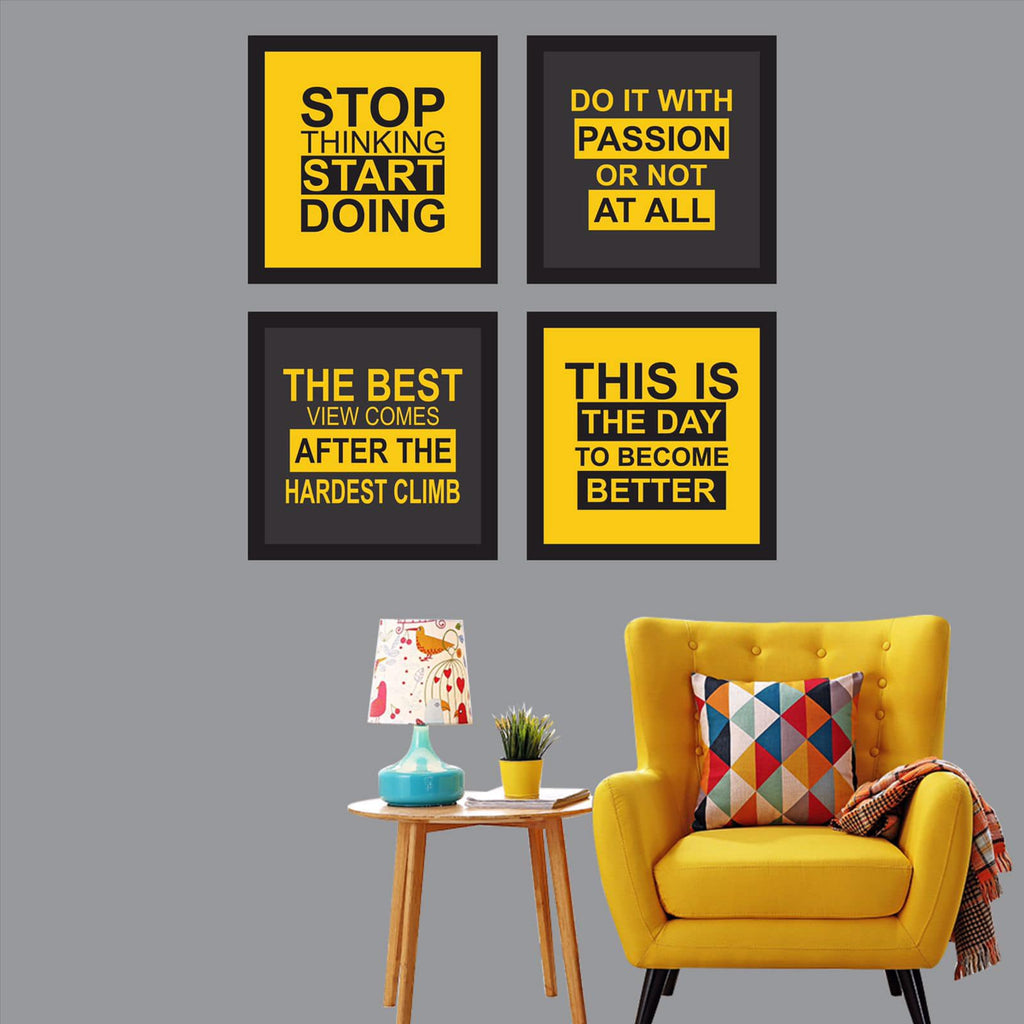 SET OF 4 MOTIVATIONAL FRAMES – premiummart.pk