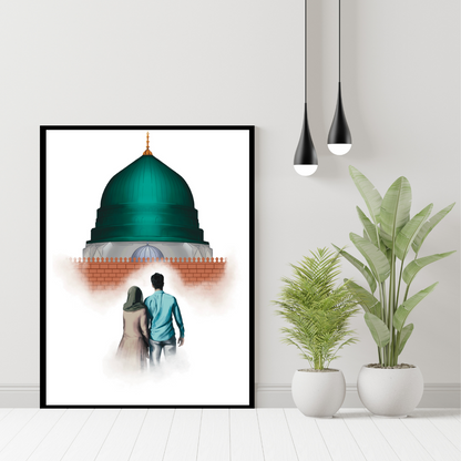 MASJID AL NABAWI & HARAM COUPLE GIFT MOROCCO ART