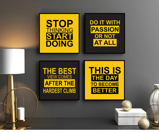 SET OF 4 MOTIVATIONAL FRAMES