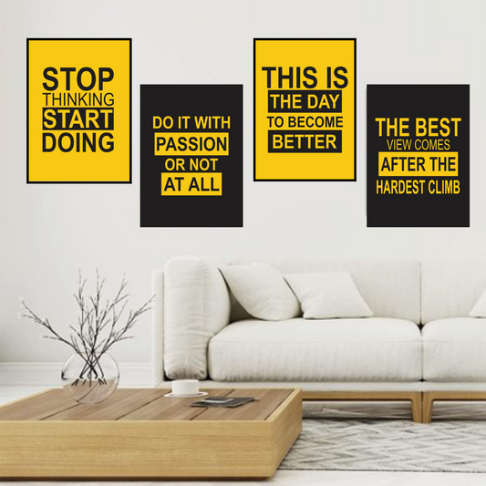 Set of 4 Motivational Frames Size 12x16