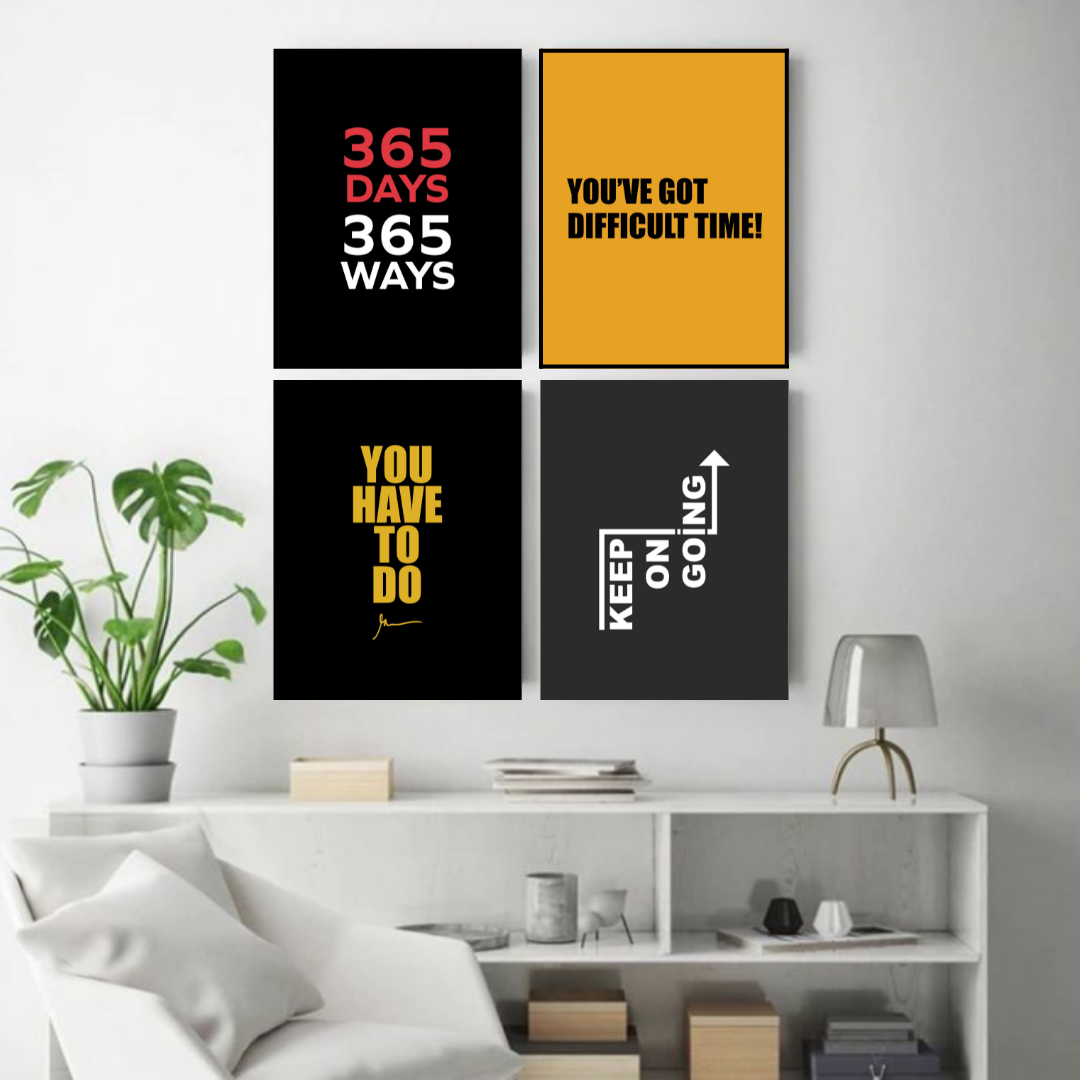 Set of 4 Inspirational Wall Art