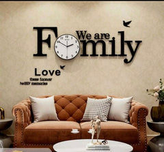We are Family Clock with White Dial